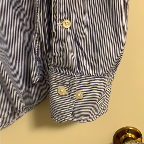 Polo by Ralph Lauren Blue Striped Shirt 15.5,34/35 - Picture 3 of 5